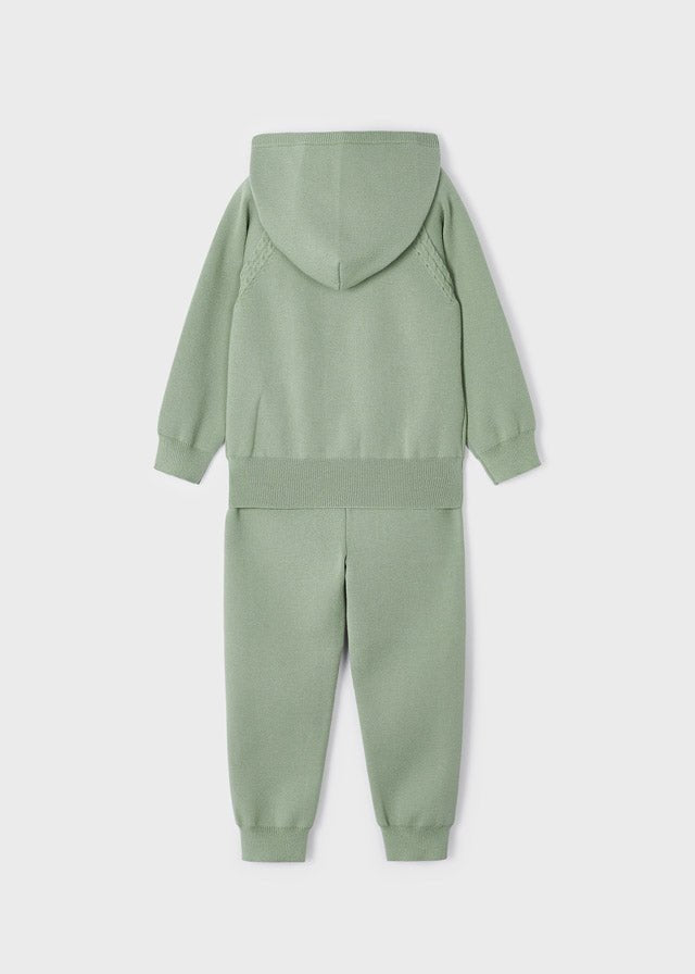 Tuta bambina Mayoral tricot tinta unita verde - ErreGiModaBimbo