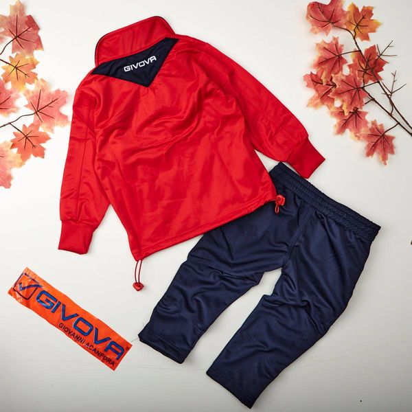 Tuta bambino Givova Modello "VELA" Rosso-Blu - ErreGiModaBimbo