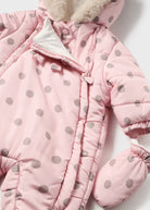 Tuta termica rosa stampa pois beoge neonata Mayoral Newborn - ErreGiModaBimbo