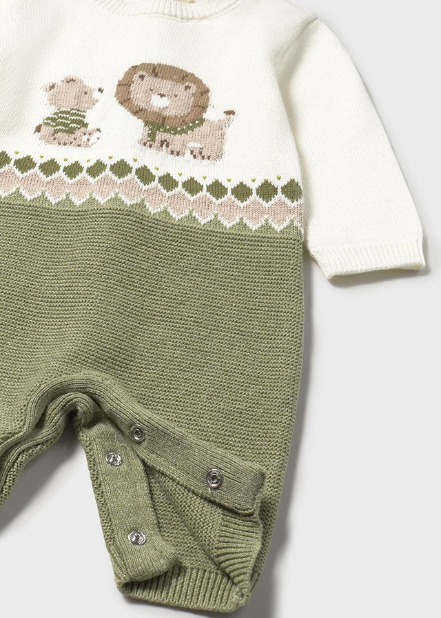 Tutina in filo di cotone neonato Mayoral Newborn Animal verde Mayoral 0-1 Mesi 55cm