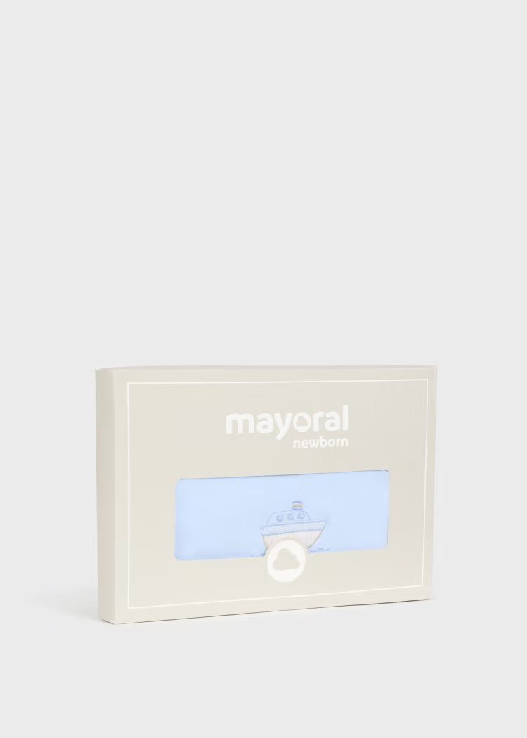 Tutina-pigiama motivo barca fresco cotone neonato Mayoral Newborn Cielo - ErreGiModaBimbo