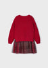 Vestito 2 pezzi combinato tulle con maglione bambina Mayoral rosso - ErreGiModaBimbo