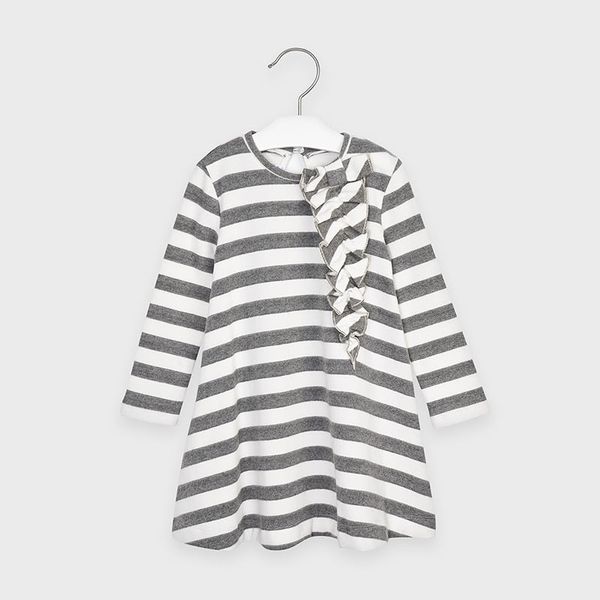 Vestito bambina Mayoral fantasia righe e volant - ErreGiModaBimbo
