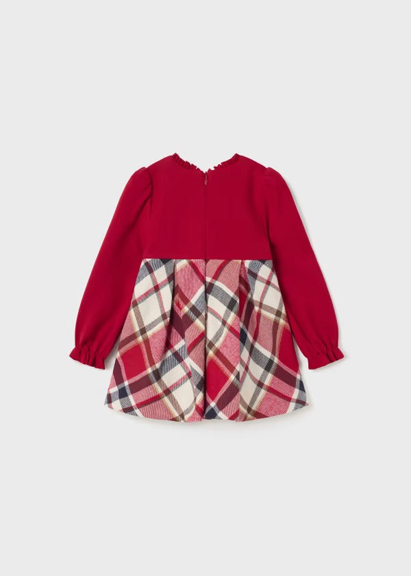 Vestito combinato gonna quadri neonata Mayoral rosso - ErreGiModaBimbo