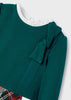 Vestito combinato manica lunga neonata Mayoral quadri verde - ErreGiModaBimbo