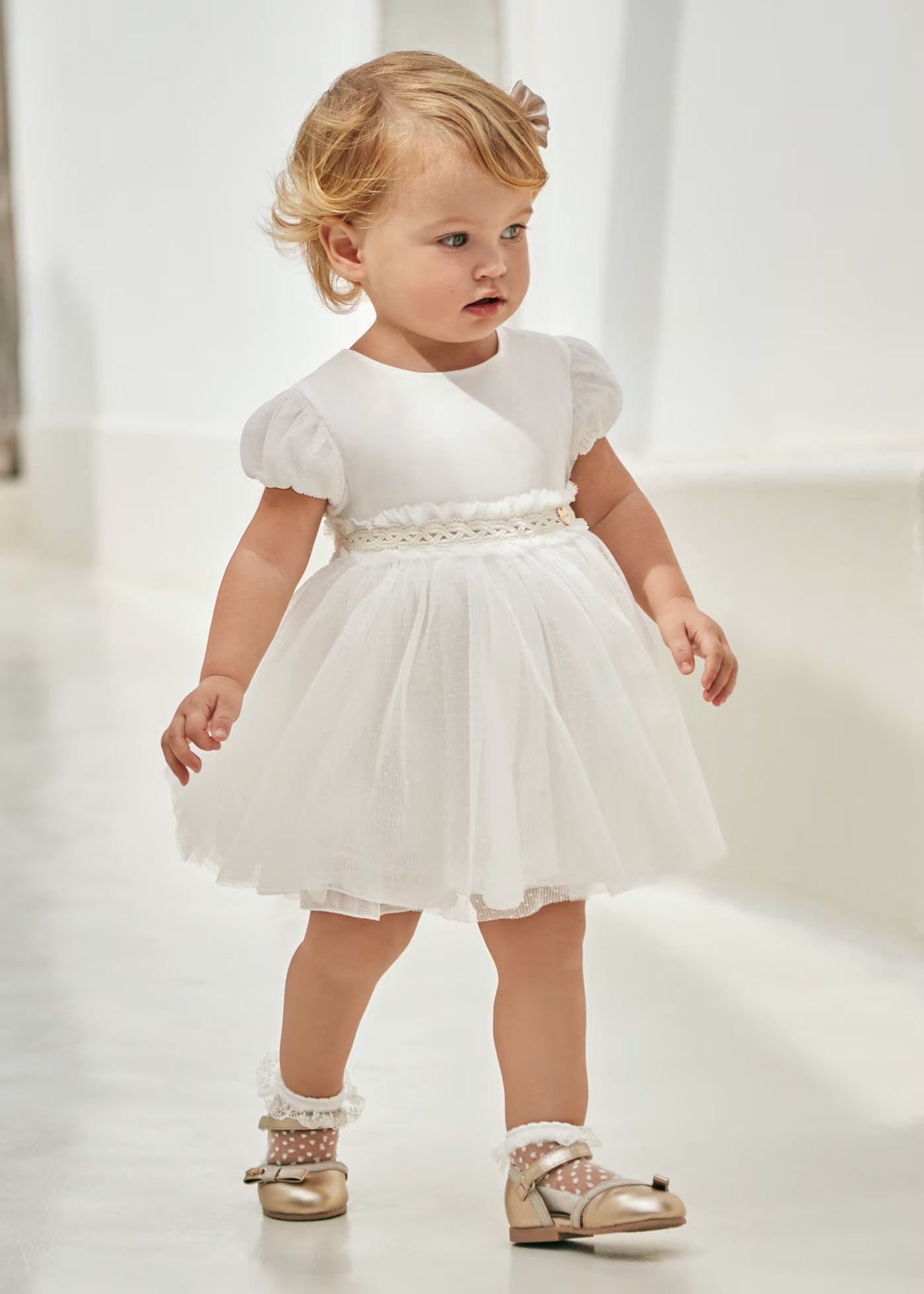 Scarpe Mayoral Per Neonato - Mercedita Con Fiocco - Bianco - Telaio Morbido - Foto 9