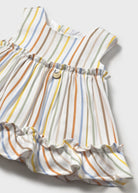 Vestito copri pannolino neonata Mayoral Newborn righe colorate pastello Mayoral Righe