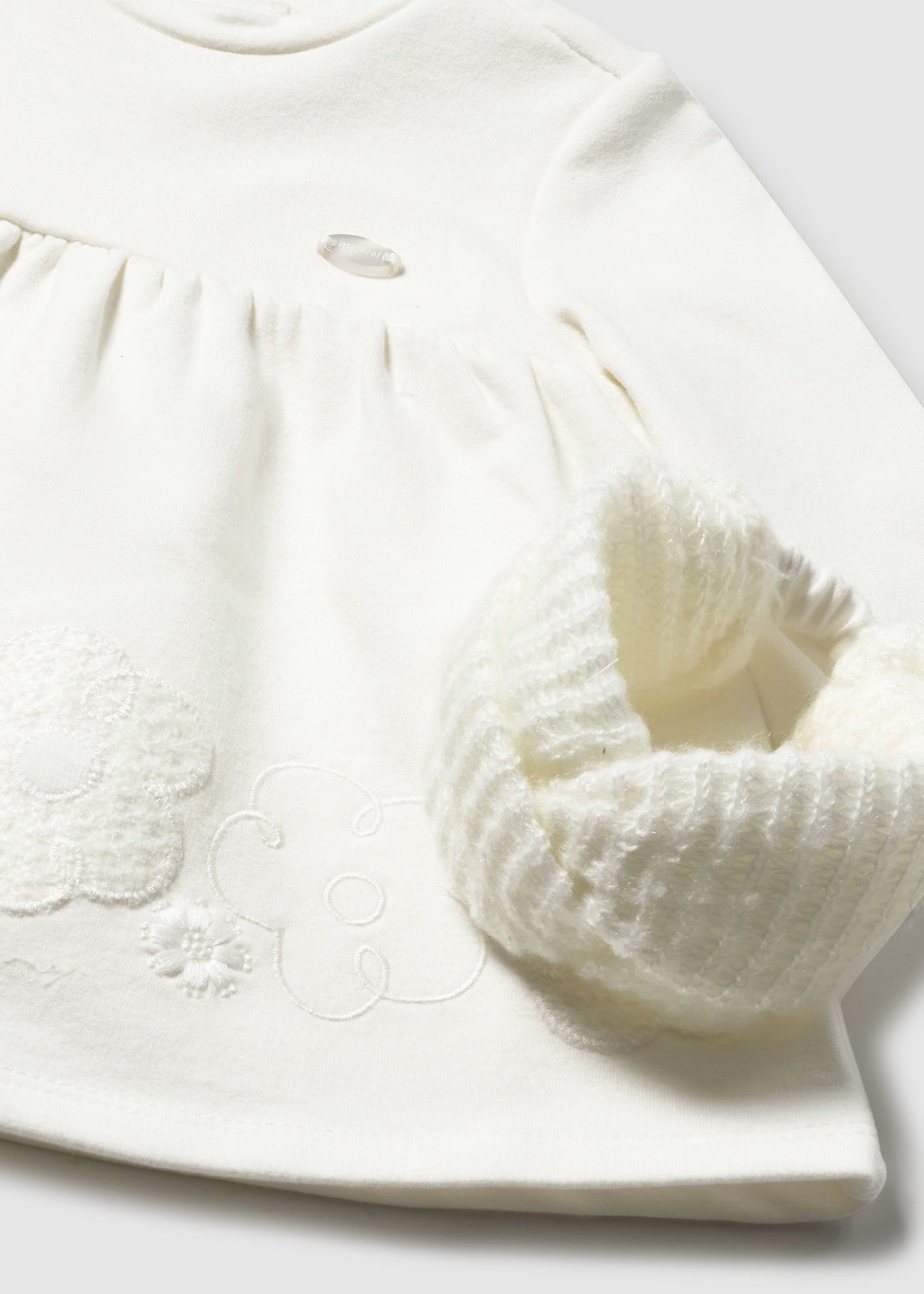 Vestito felpa con fascia neonata Mayoral Newborn panna Mayoral 0-1 Mesi 55cm
