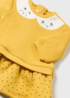 Vestito felpa neonata Mayoral Newborn giallo