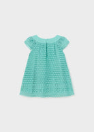 Vestito foderato guipur neonata Mayoral Acqua - ErreGiModaBimbo