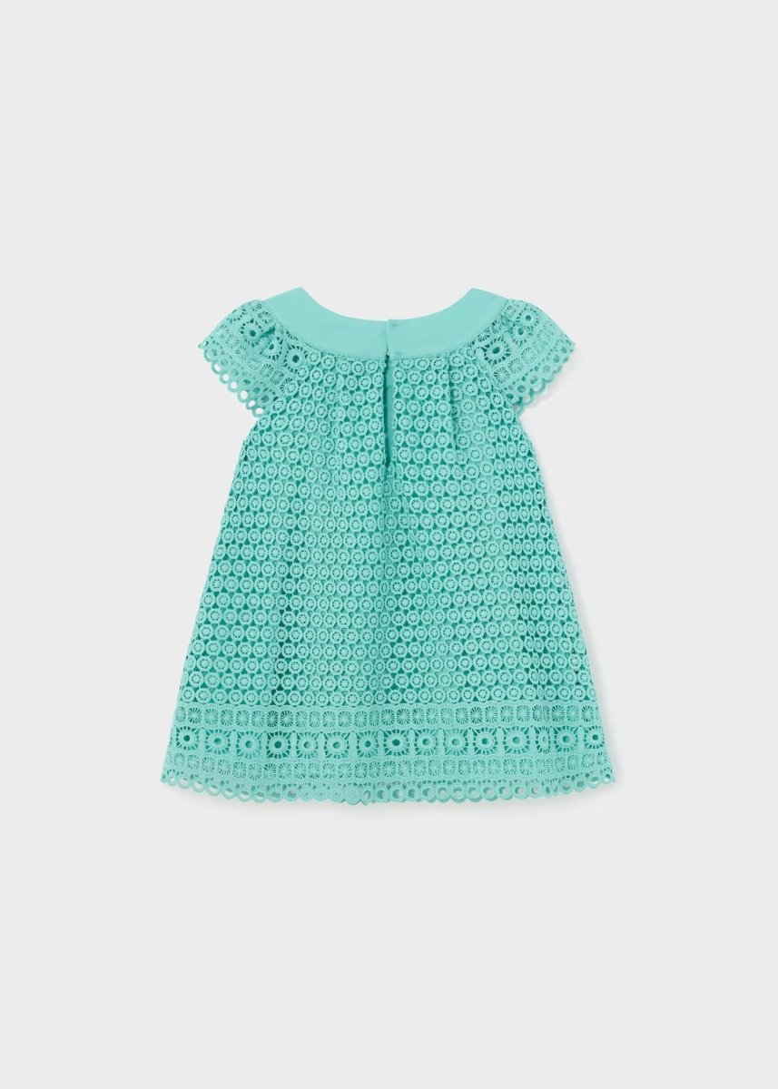 Vestito foderato guipur neonata Mayoral Acqua - ErreGiModaBimbo