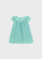 Vestito foderato guipur neonata Mayoral Acqua - ErreGiModaBimbo