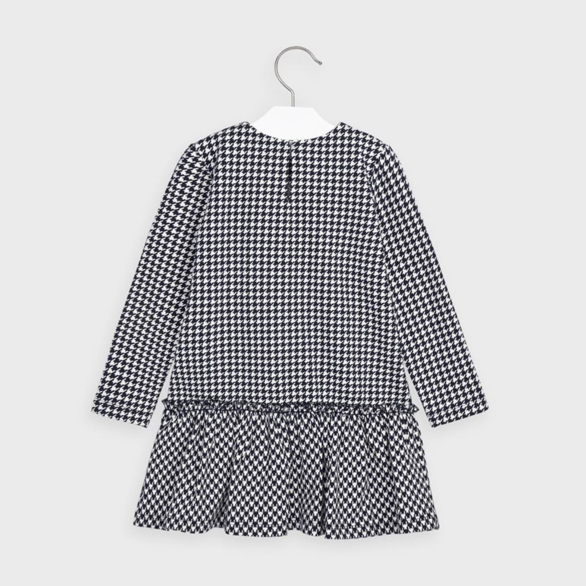 Vestito manica lunga bambina Mayoral fantasia blu marino - ErreGiModaBimbo