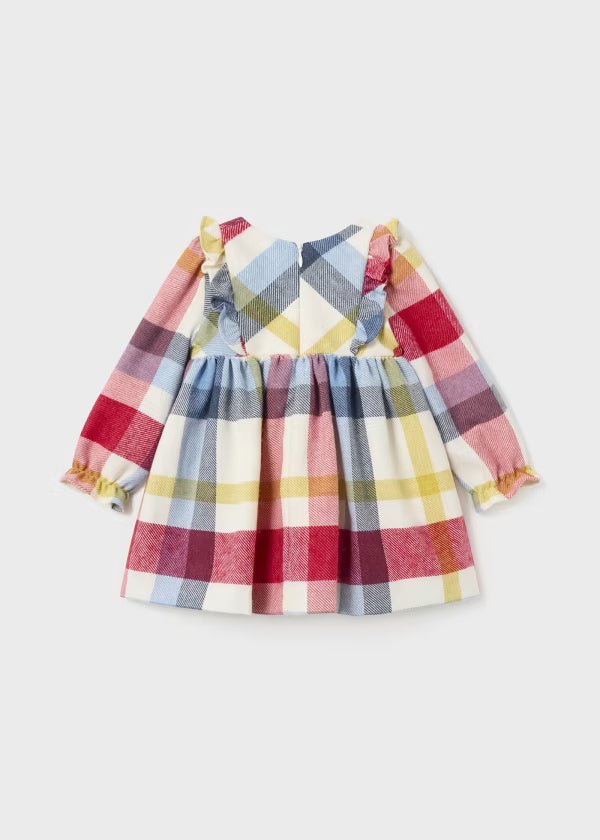 Vestito panno neonata Mayoral quadri multicolor - ErreGiModaBimbo