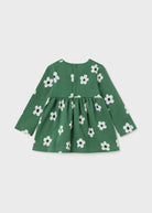 Vestito stampa jacquard fiori neonata Mayoral verde - ErreGiModaBimbo