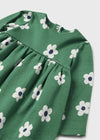 Vestito stampa jacquard fiori neonata Mayoral verde - ErreGiModaBimbo