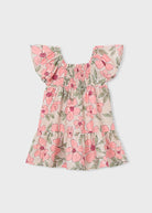 Vestito bambina floreale nido d'ape Mayoral con stampa primaverile