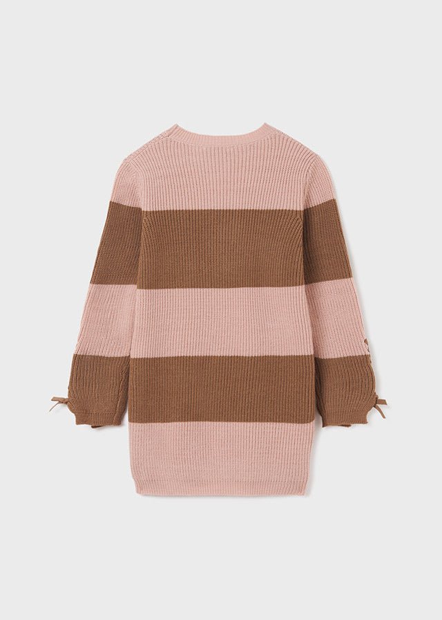 Vestito tricot manica lunga ragazza Mayoral rosa - ErreGiModaBimbo