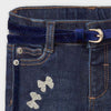 Pantalone jeans neonata Mayoral a zampa con cintura velluto