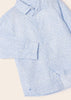 Camicia manica lunga bambino Mayoral fantasia floreale azzurra