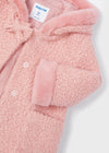 Capotto neonata Mayoral tessuto arricciato rosa