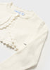 Cardigan neonata Mayoral  bolerino tricot cotone sostenibile panna