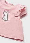 Completo 2 pezzi corto neonata Mayoral Newborn rosa giraffa