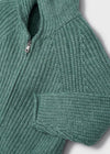 Felpa zip bambina Mayoral tricot verde