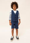 Gilet elegante lino bambino Mayoral tailoring blu
