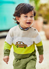 Maglioncino Jersey neonato Mayoral macchina multicolor