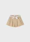 Pantaloncino con cintura stampata cotone sostenibile bambina