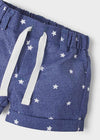 Pantaloncino corto lino blu stellato neonato Mayoral Newborn