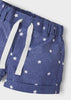 Pantaloncino corto lino blu stellato neonato Mayoral Newborn