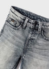 Pantaloncino jeans bambino super soft grigio