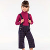 Pantalone culotte quadri con bretelle bambina Mayoral