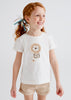Set 2 t-Shirt bambina Mayoral bianca e beige