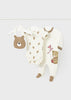 Set 3 pezzi neonato primavera Mayoral Newborn panna tema orsetto