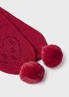 Set 3 pezzi Rosso cappello sciarpa e manopole neonata Mayoral