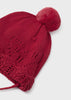 Set 3 pezzi Rosso cappello sciarpa e manopole neonata Mayoral