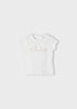 T-shirt arricciata bianca neonata Mayoral Chic