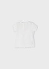 T-shirt arricciata bianca neonata Mayoral Chic