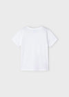 T-shirt bambino Mayoral interattiva cotone sostenibile bianca