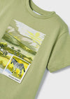 T-shirt bambino Mayoral interattiva cotone sostenibile verde