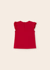 T-shirt neonata Mayoral con motivo ricamato rossa