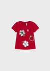 T-shirt neonata Mayoral con stampa frutta rossa