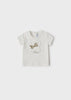 T-shirt neonata Mayoral Newborn bianca stampa chic