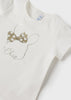 T-shirt neonata Mayoral Newborn bianca stampa chic