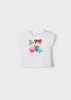T-shirt neonata Mayoral Newborn bianca stampata