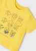 T-Shirt neonato Mayoral gialla cani artisti
