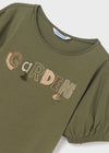 T-Shirt ragazza Mayoral verde "GARDEN"
